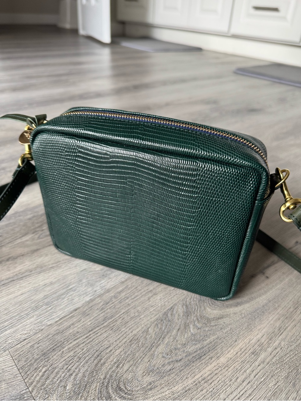 Clare V. Embossed Leather Midi Sac